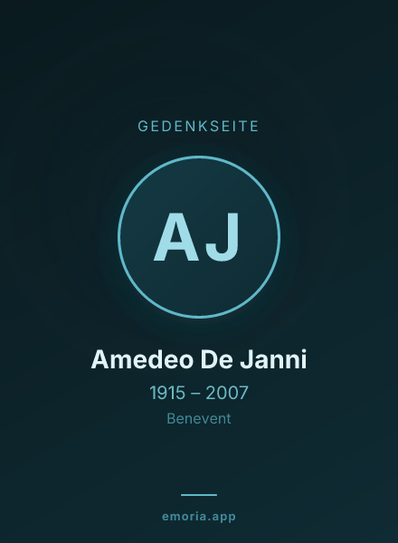 Gedenkportrait von Amedeo De Janni