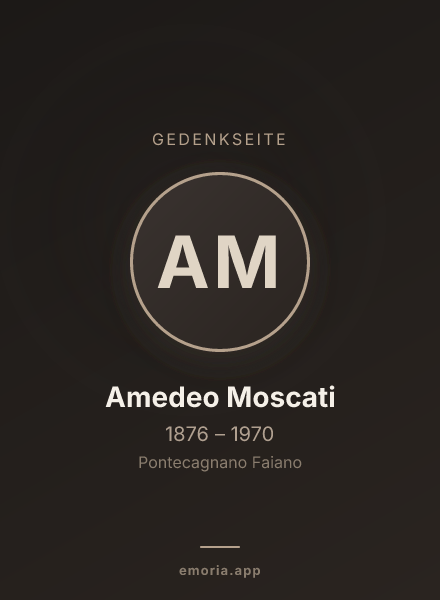 Gedenkportrait von Amedeo Moscati