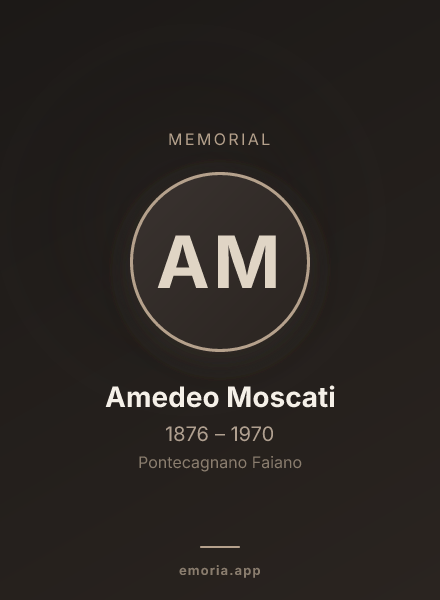 Memorial portrait of Amedeo Moscati