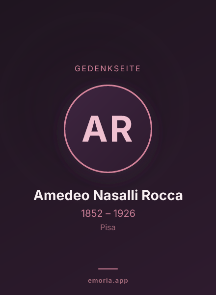 Gedenkportrait von Amedeo Nasalli Rocca