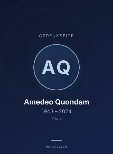 Gedenkportrait von Amedeo Quondam