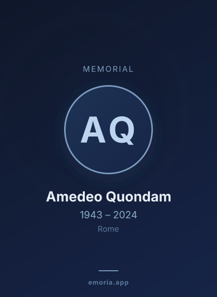 Memorial portrait of Amedeo Quondam