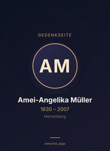 Gedenkportrait von Amei-Angelika Müller