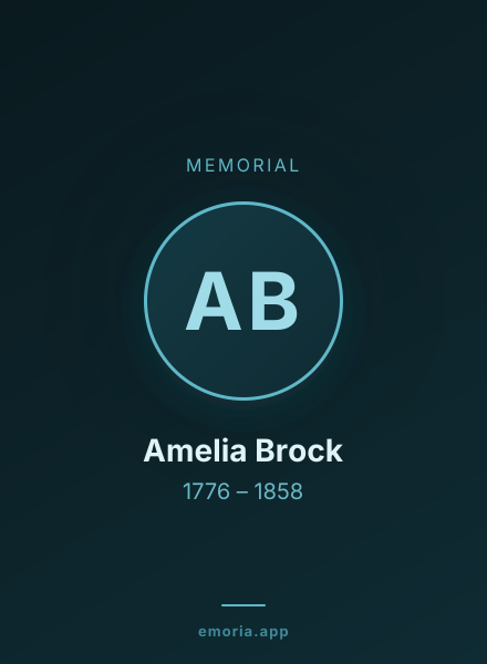 Memorial portrait of Amelia Brock