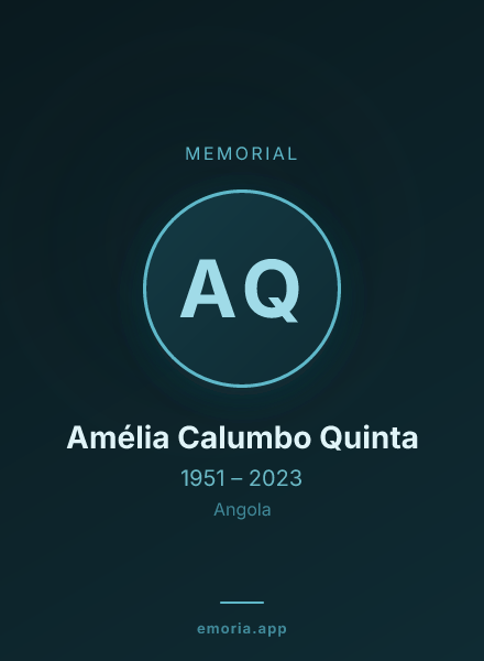 Memorial portrait of Amélia Calumbo Quinta