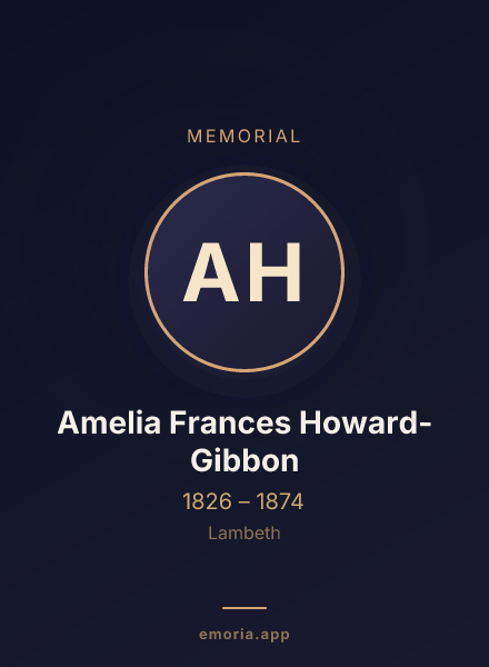 Memorial portrait of Amelia Frances Howard-Gibbon