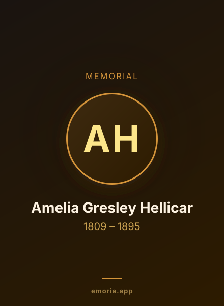 Memorial portrait of Amelia Gresley Hellicar