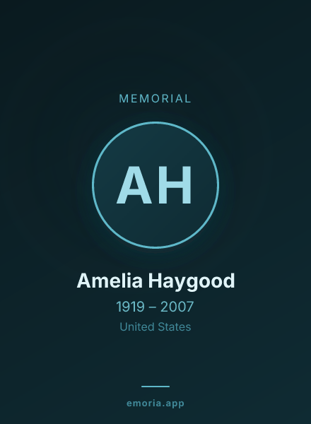Memorial portrait of Amelia Haygood