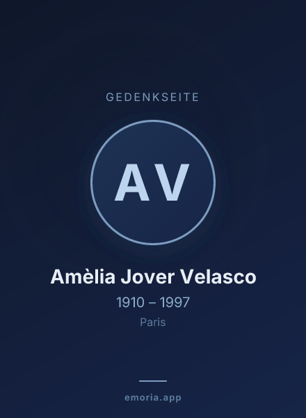 Gedenkportrait von Amèlia Jover Velasco