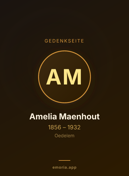 Gedenkportrait von Amelia Maenhout