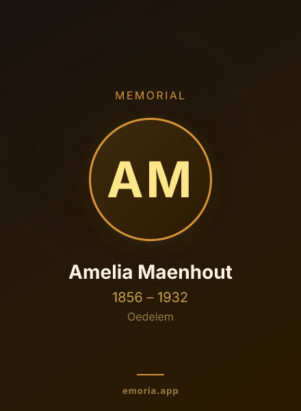 Memorial portrait of Amelia Maenhout