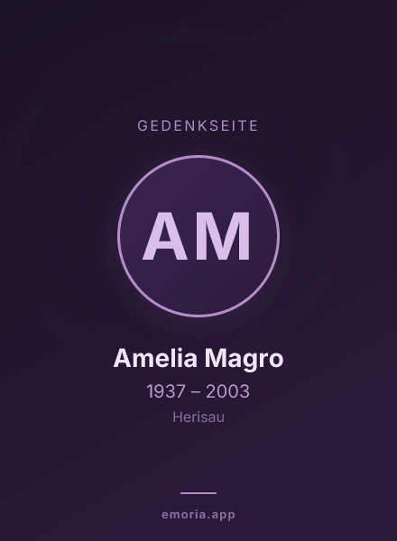 Gedenkportrait von Amelia Magro
