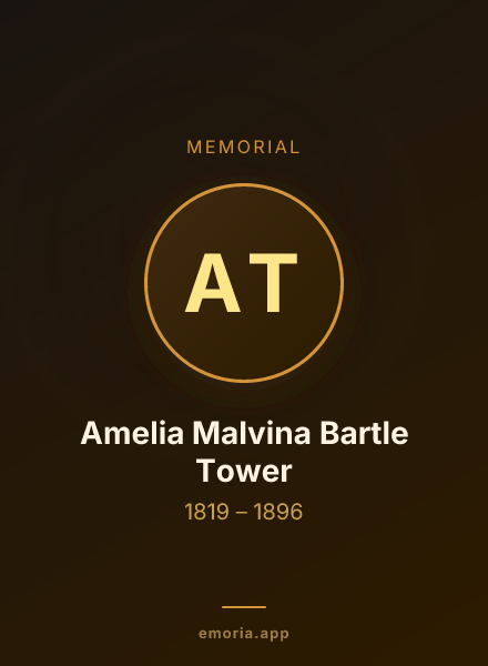Memorial portrait of Amelia Malvina Bartle Tower