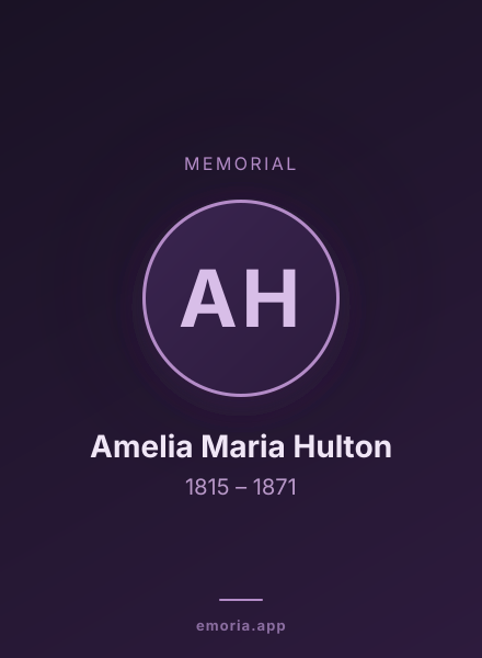 Memorial portrait of Amelia Maria Hulton