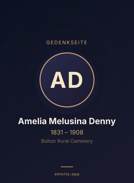 Gedenkportrait von Amelia Melusina Denny