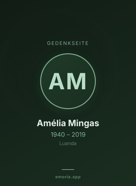 Gedenkportrait von Amélia Mingas