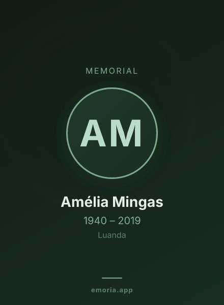 Memorial portrait of Amélia Mingas