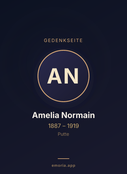Gedenkportrait von Amelia Normain