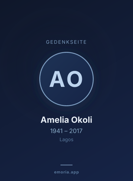Gedenkportrait von Amelia Okoli