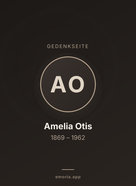 Gedenkportrait von Amelia Otis
