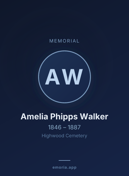 Memorial portrait of Amelia Phipps Walker