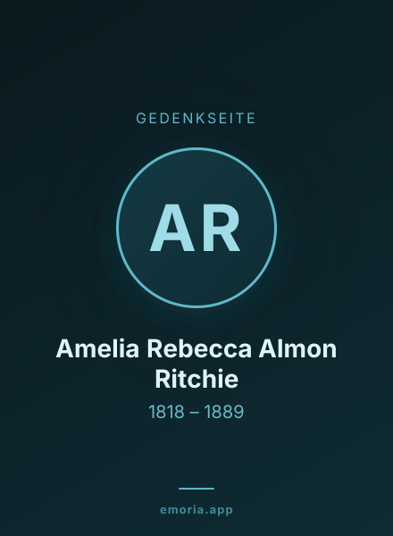 Gedenkportrait von Amelia Rebecca Almon Ritchie