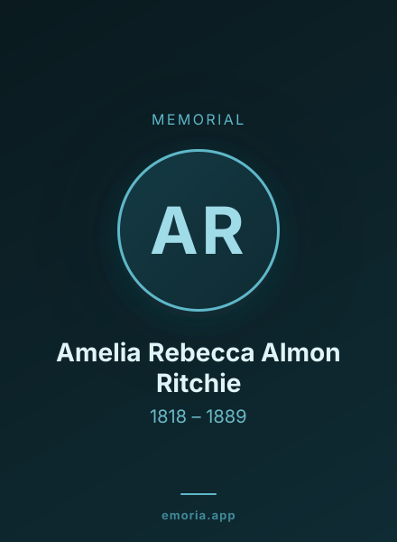 Memorial portrait of Amelia Rebecca Almon Ritchie