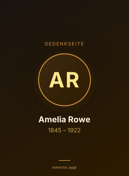 Gedenkportrait von Amelia Rowe