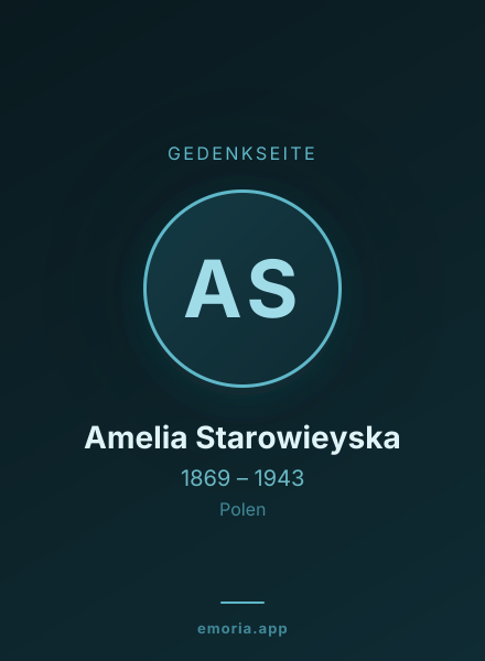 Gedenkportrait von Amelia Starowieyska