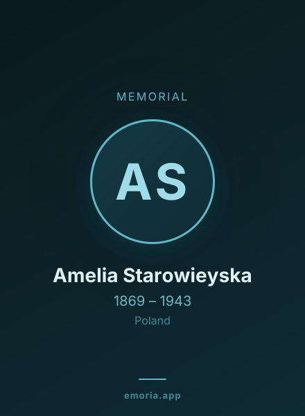Memorial portrait of Amelia Starowieyska