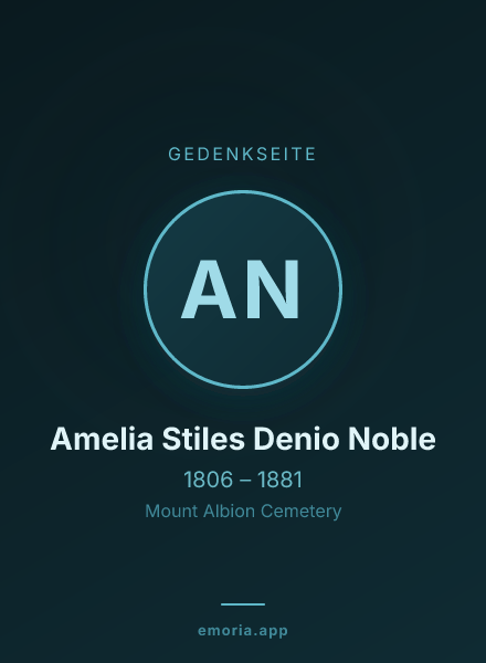 Gedenkportrait von Amelia Stiles Denio Noble