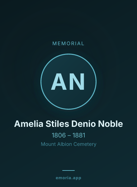 Memorial portrait of Amelia Stiles Denio Noble