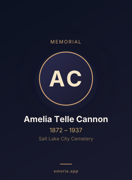 Memorial portrait of Amelia Telle Cannon