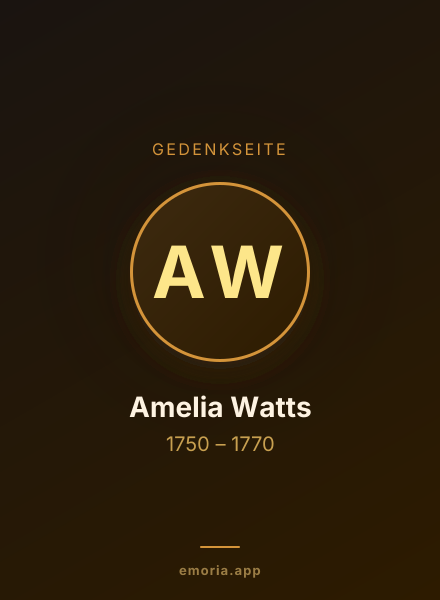 Gedenkportrait von Amelia Watts