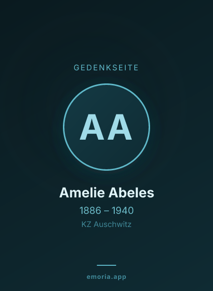 Gedenkportrait von Amelie Abeles
