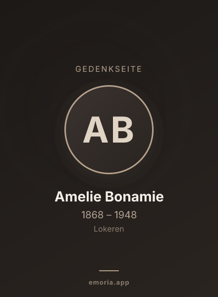 Gedenkportrait von Amelie Bonamie