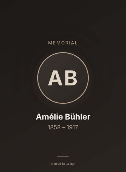 Memorial portrait of Amélie Bühler