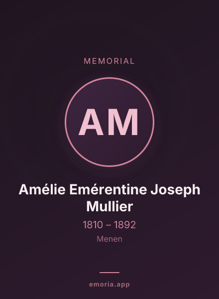 Memorial portrait of Amélie Emérentine Joseph Mullier