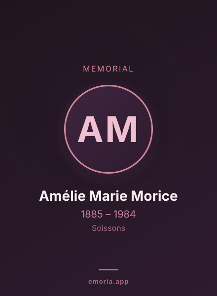 Memorial portrait of Amélie Marie Morice