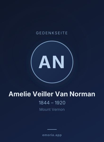 Gedenkportrait von Amelie Veiller Van Norman