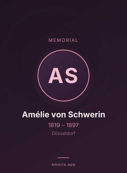 Memorial portrait of Amélie von Schwerin