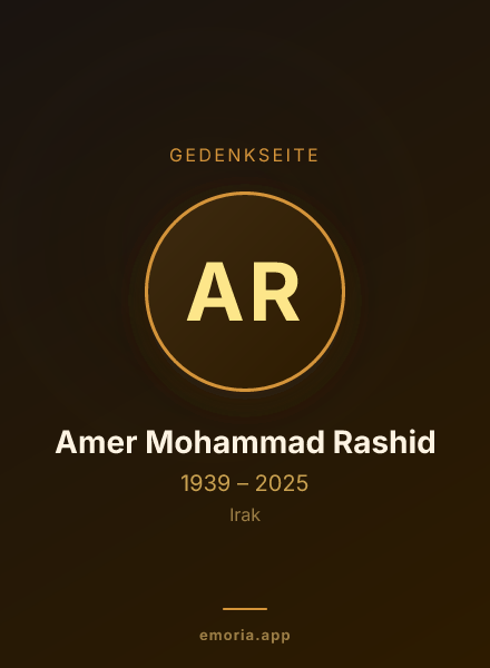Gedenkportrait von Amer Mohammad Rashid