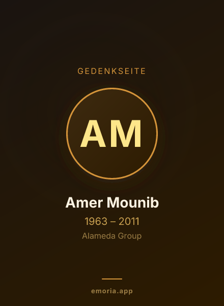 Gedenkportrait von Amer Mounib