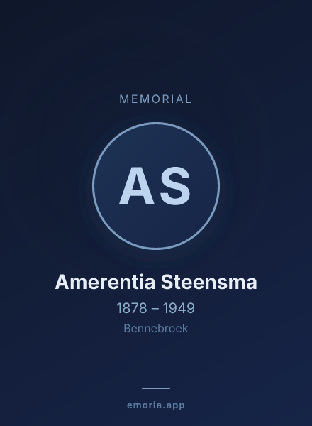 Memorial portrait of Amerentia Steensma