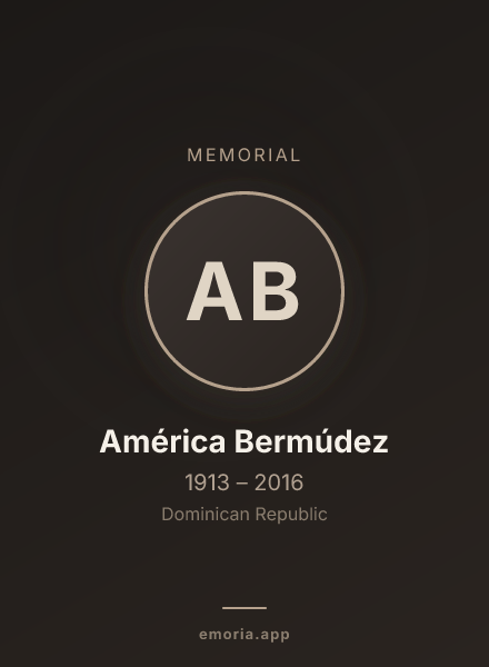 Memorial portrait of América Bermúdez