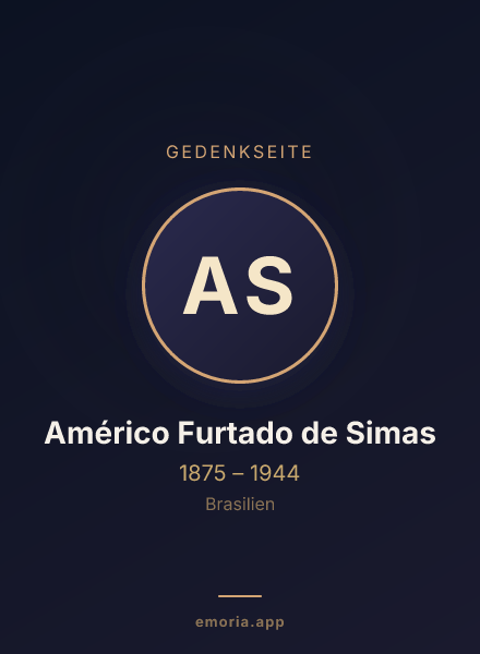 Gedenkportrait von Américo Furtado de Simas