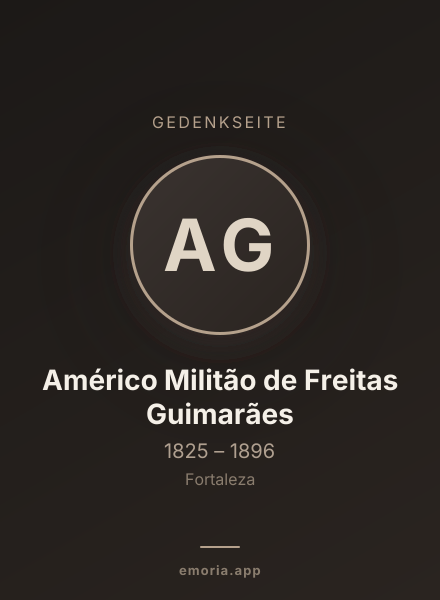 Gedenkportrait von Américo Militão de Freitas Guimarães