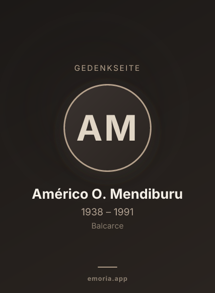 Gedenkportrait von Américo O. Mendiburu