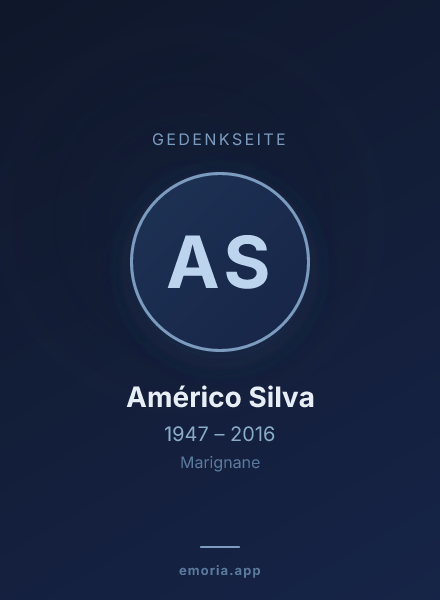 Gedenkportrait von Américo Silva
