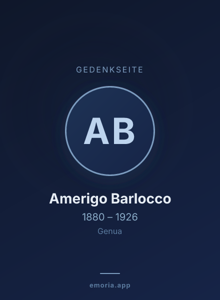 Gedenkportrait von Amerigo Barlocco